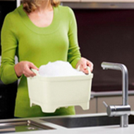 Wash&Drain Bowl (White:Green)3 Wash&Drain Bowl (White:Green)3